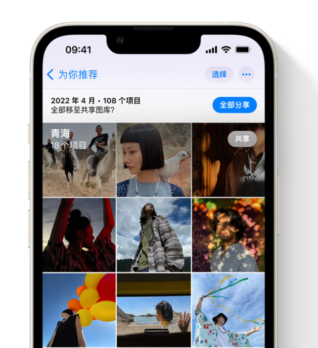 进贤苹果维修网点分享在 iPhone 上使用共享图库 