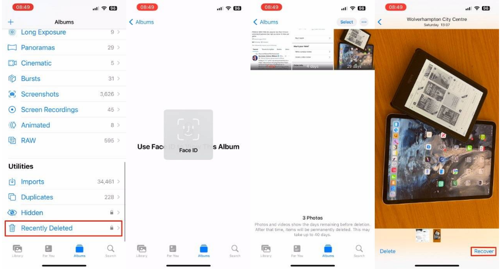 进贤苹果14维修分享 iPhone14 上恢复已删除的照片 