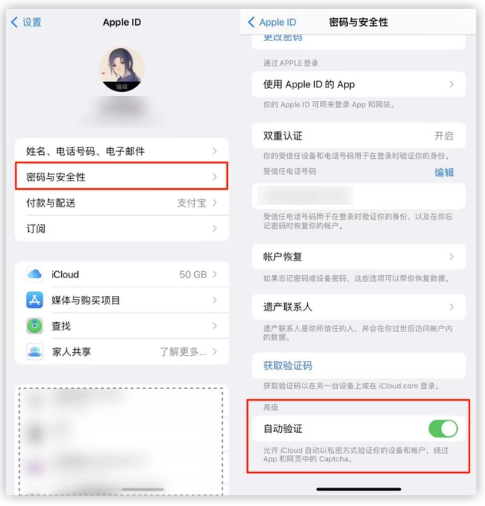进贤苹果手机维修分享iOS 16 自动验证功能开启方法 